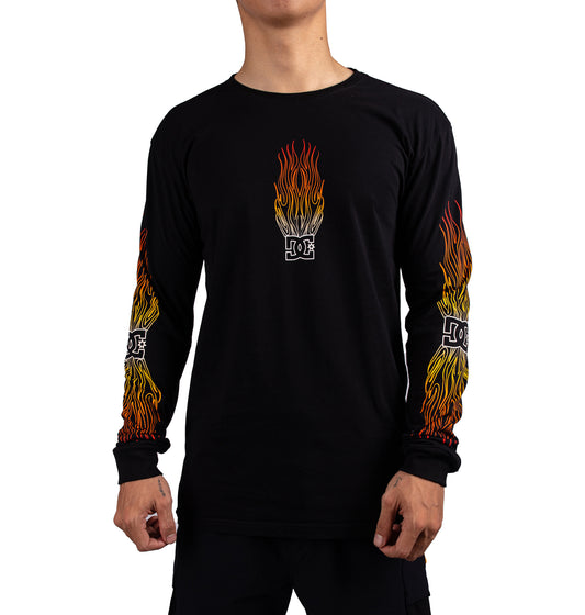 Mens On Fire Long Sleeve T-Shirt - DC Shoes Singapore
