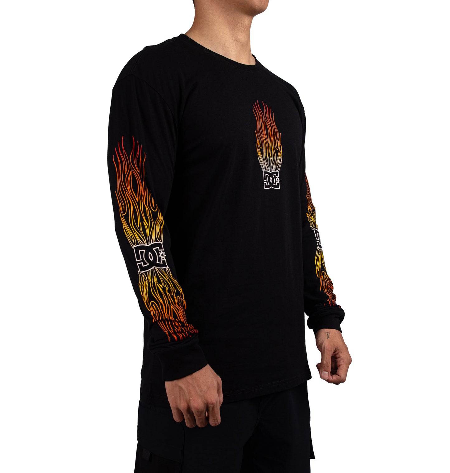 Mens On Fire Long Sleeve T-Shirt - DC Shoes Singapore