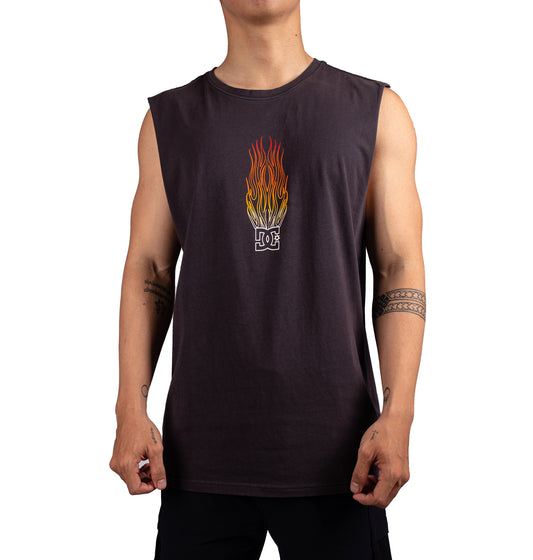Mens On Fire Muscle Tee - DC Shoes Singapore